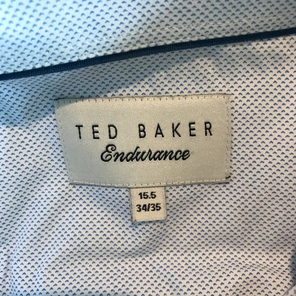 Ted Baker Mens Blue Button Down Dress Shirt - Picture 2 of 4